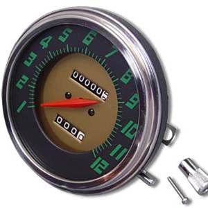 Speedometer - Black/Gold (1956-61)