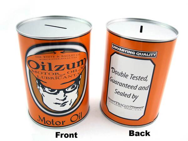 Oilzum Oil Can Coin Bank