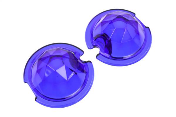 Blue Faceted Lens